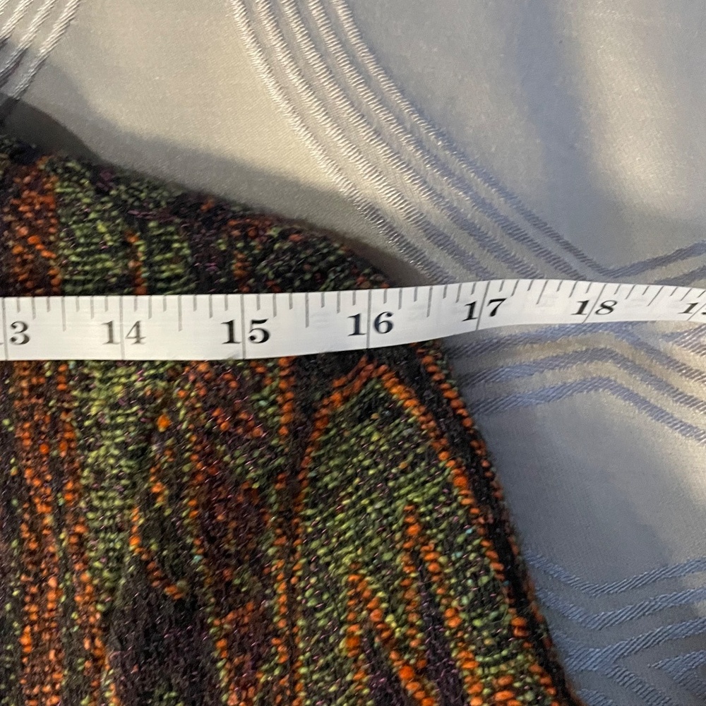 SOLD - ETRO {40} Wool Printed Jacket Orange & Green Tapestry - Picture 11 of 16